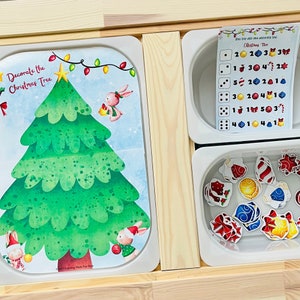 Christmas Counting Game, Printable Flisat Insert, Trofast Insert ...