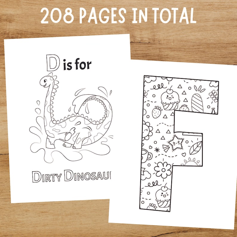 Alphabet Worksheets: Letter Tracing & Coloring Pages (PDF Download) - Etsy