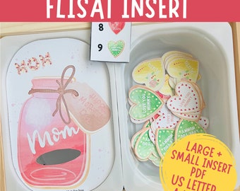 Mother's Day Cookies Counting to 10, Printable Flisat Insert, Trofast Insert, Preschool Pretend Play, Toddler Dramatic Play, Sensory Table