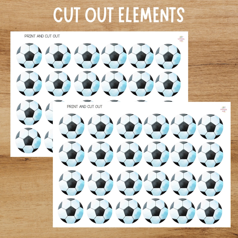 Football Counting Flisat Insert, Preschool Learning (digital Download ...