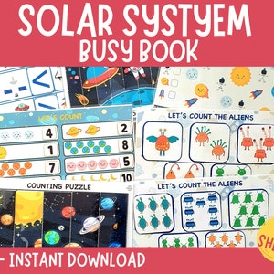 Solar System Busy Book, Planets Learning, Preschool Science, Busy Book Printable, Busy Binder, Learning Activities Toddler, Matching Games
