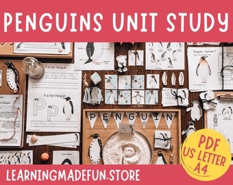 Penguins Unit Study, Penguin Themed Printable, Polar Animals Activity, Nature Studies Homeschooling, Learning Activities, Preschool Centers