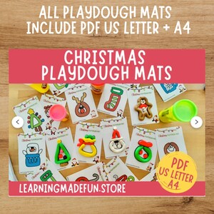 Play Dough Mats Growing Bundle, Play Doh Mats Visual Cards, Printable Toddler Activities, Homeschool Materials Pre-K Kindergarten Preschool image 2