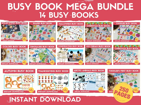 Busy Book Toddlers Mega Bundle Preschool Busy Book