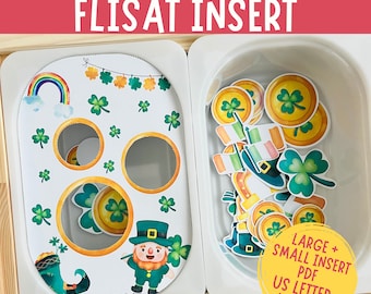 St. Patrick's Day Flisat Insert, Size Sorting Activity (Digital Download)