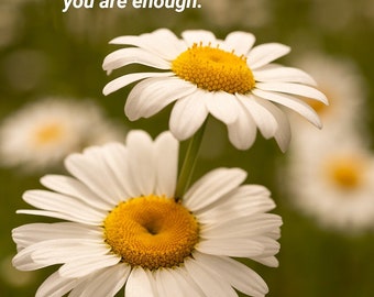 Daisy Photo Print with inspirational wording