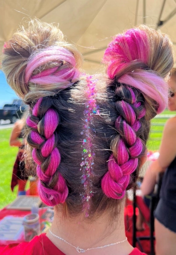 Y'all know I can't go without my hair glitter #hairglitter #hair, glitter braids