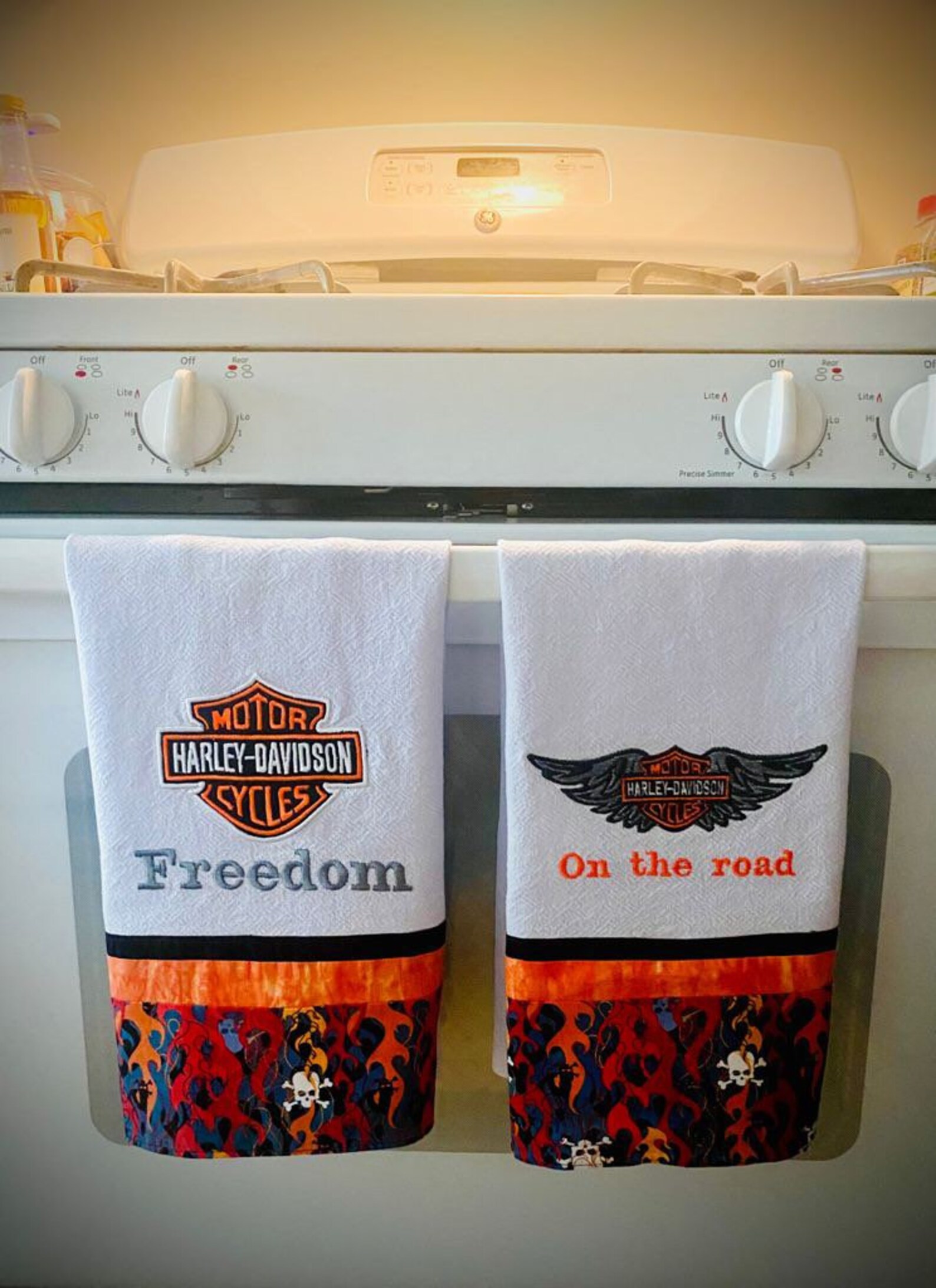 Harley Davidson Kitchen Towel Etsy