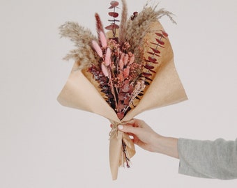 Bouquet of dried flowers *Fragola* | Dried Flowers Bouquet | vintage pink | dried flowers | Eucalyptus | pampas grass