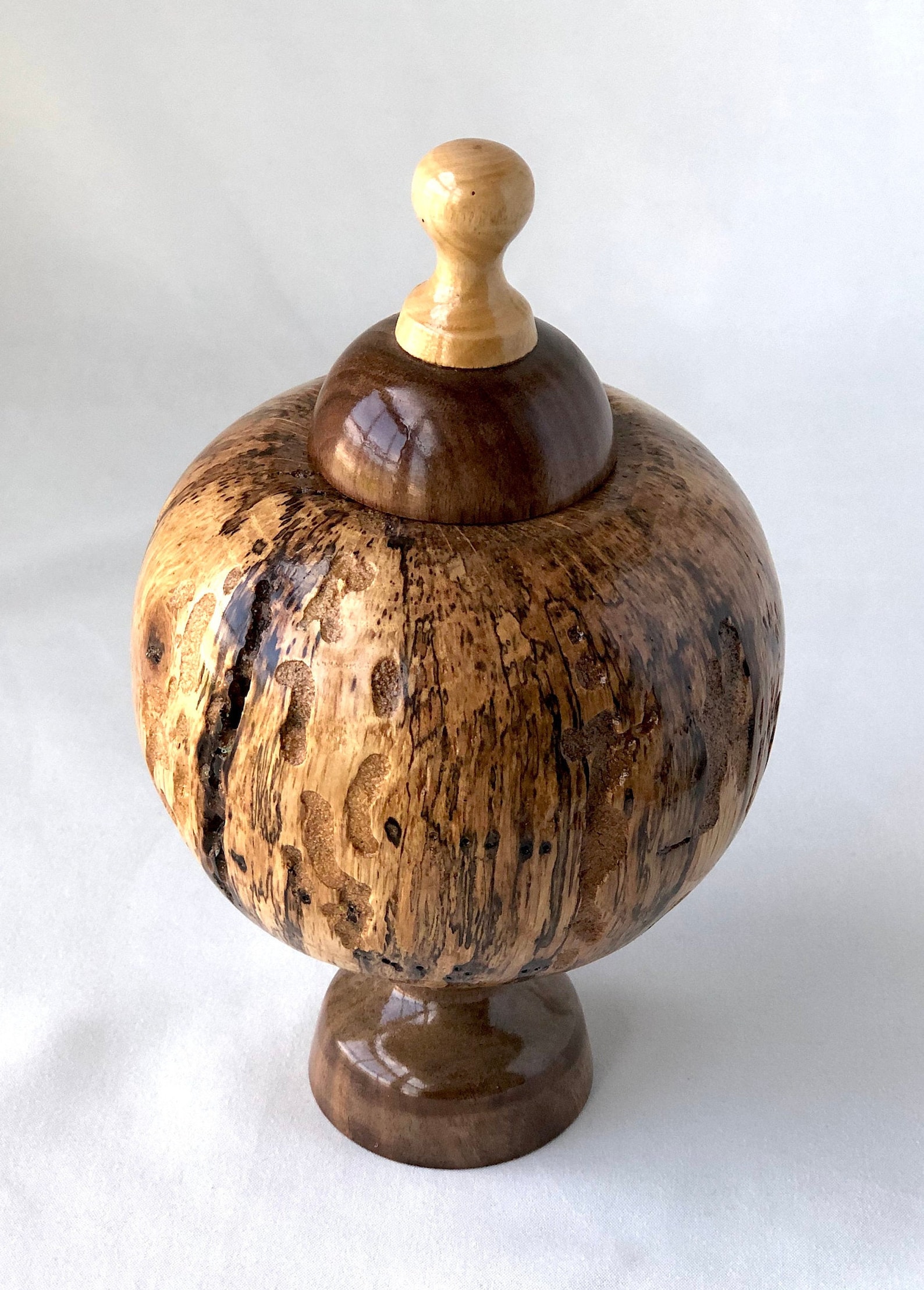 Oirlv Vintage En Bois De Noyer Boîte à Pendentifs Boîte à Bijoux Pour Fiançailles Anniversaire Saint Valentin Boîte Cadeau(Gris Foncé