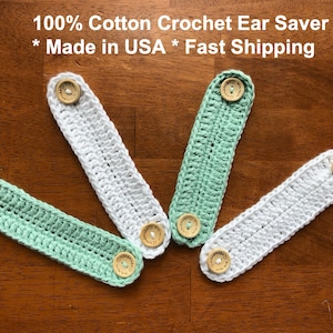 Crocheted Cotton Ear Savers for Masks