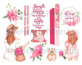 Księga Przysłów 31 do wydrukowania - Dziennik biblijny - Scrapbooking - Wydruk cyfrowy