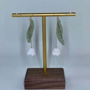 Micro Crochet Lily of the Valley Earrings