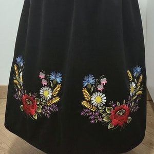 Embroidered Folk Skirt Etsy