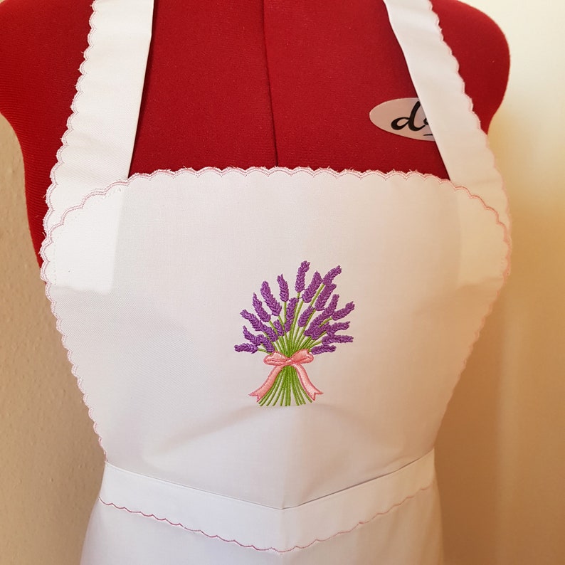 Kitchen apron, waiter apron, white apron, embroidered apron, kitchen stocking image 5