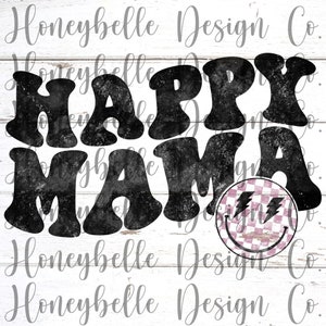 Happy Mama Smiley Checkered PNG