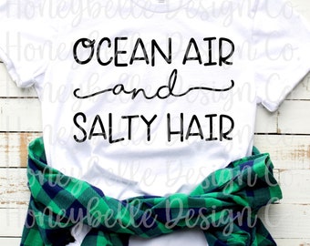 Ozean Luft und salziges Haar PNG SVG