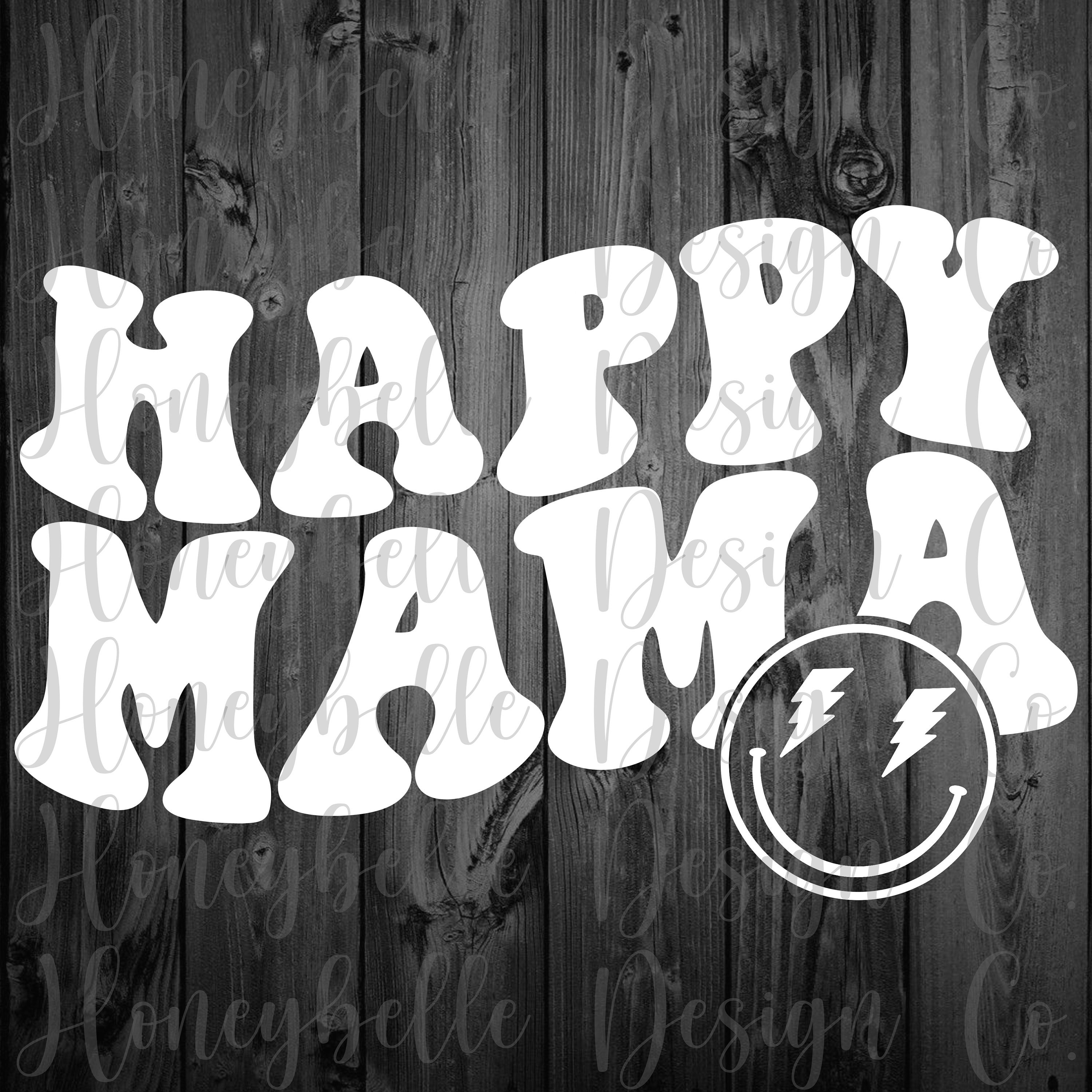 Happy Mama Smiley PNG SVG - Etsy