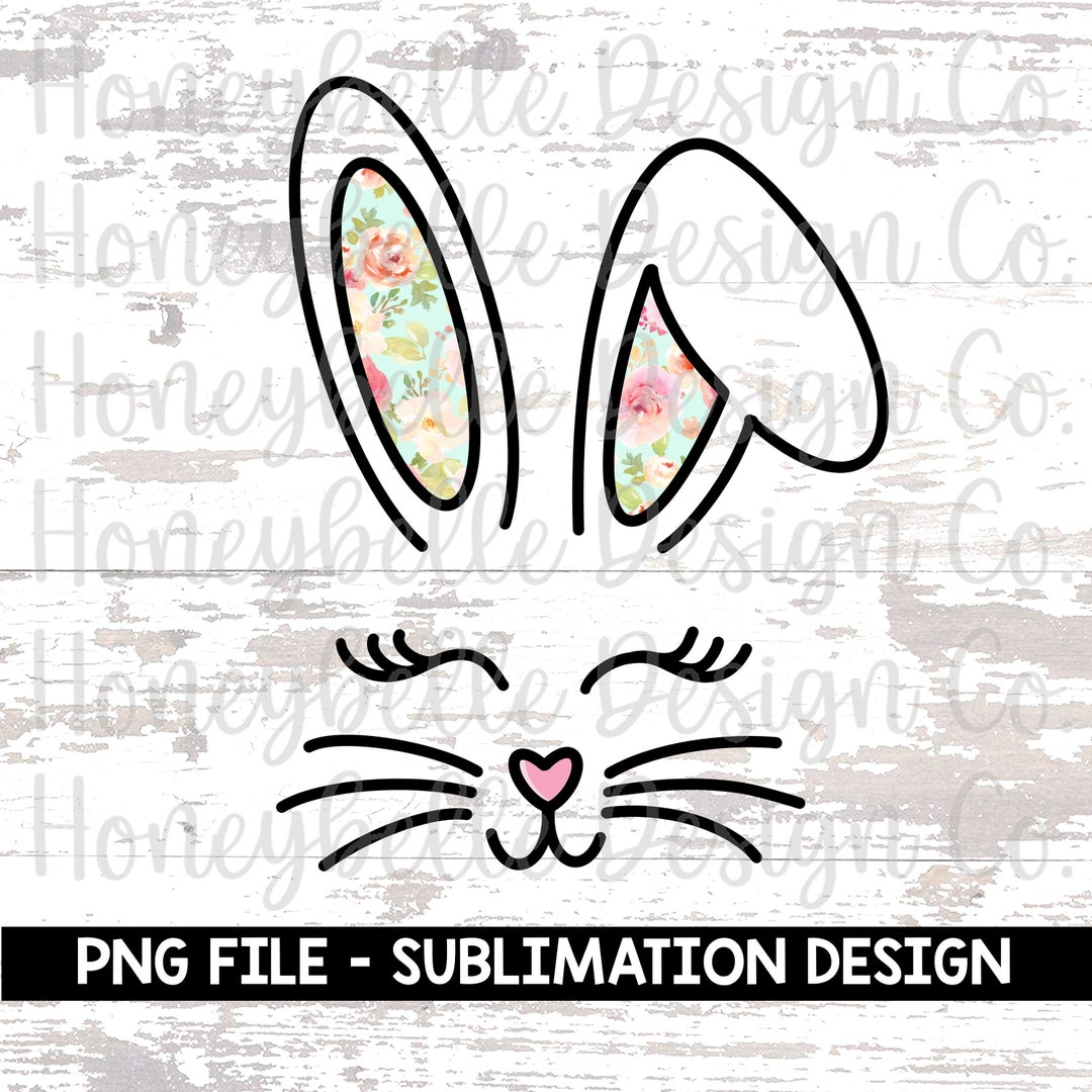 Easter Bunny PNG | Sublimation Design | Floral Print | Sublimation ...