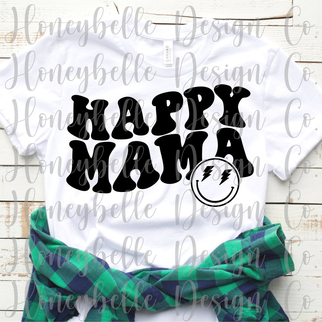 Happy Mama Smiley PNG SVG - Etsy
