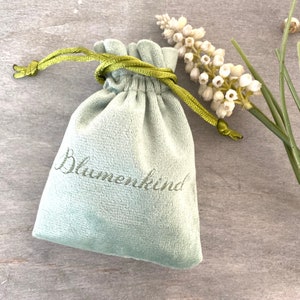 laser engraved velvet bag for the flower children gift packaging