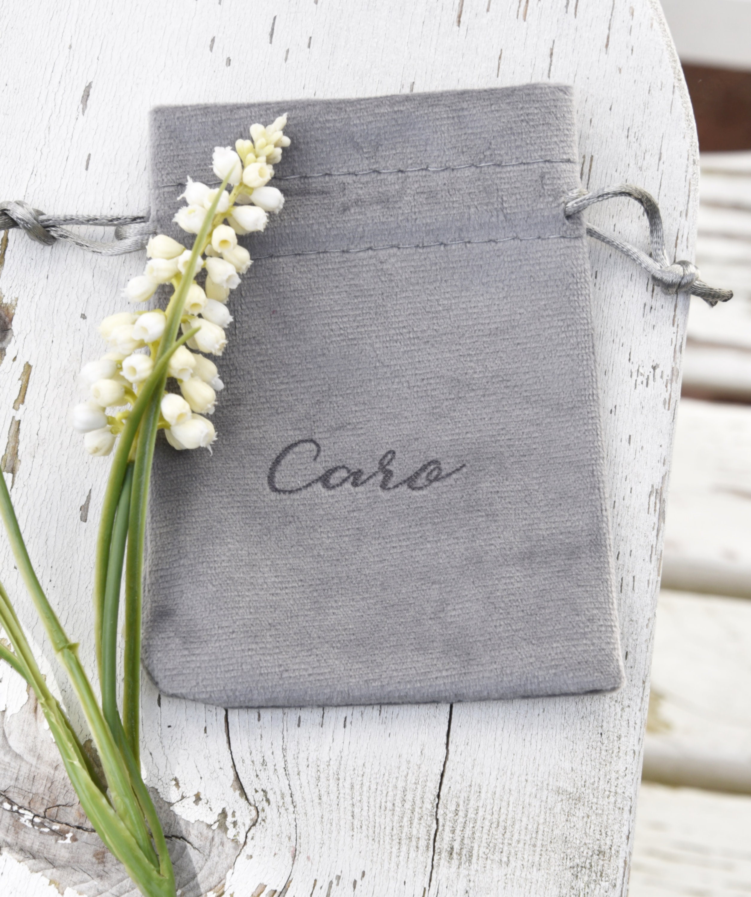 laser engraved velvet bag name gift packaging