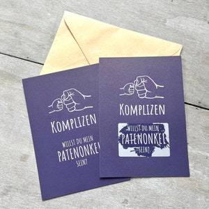 Rubbelkarte Patenonkel // Patenfrage // Rubbellos Komplizen