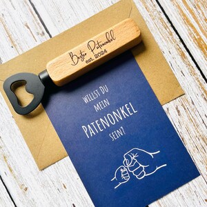 Abridor de botellas pregunta padrino // Tarjeta abridor de cerveza // Regalo padrino // Mejor padrino // Padrino