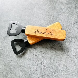 Flesopener gepersonaliseerd/kaart bieropener gepersonaliseerd/cadeau echtgenoot vriendje broer vader/opener met naam