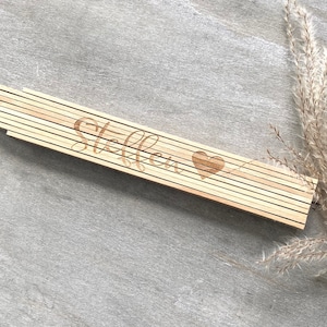 Folding Ruler Personalized Gift Name and Heart