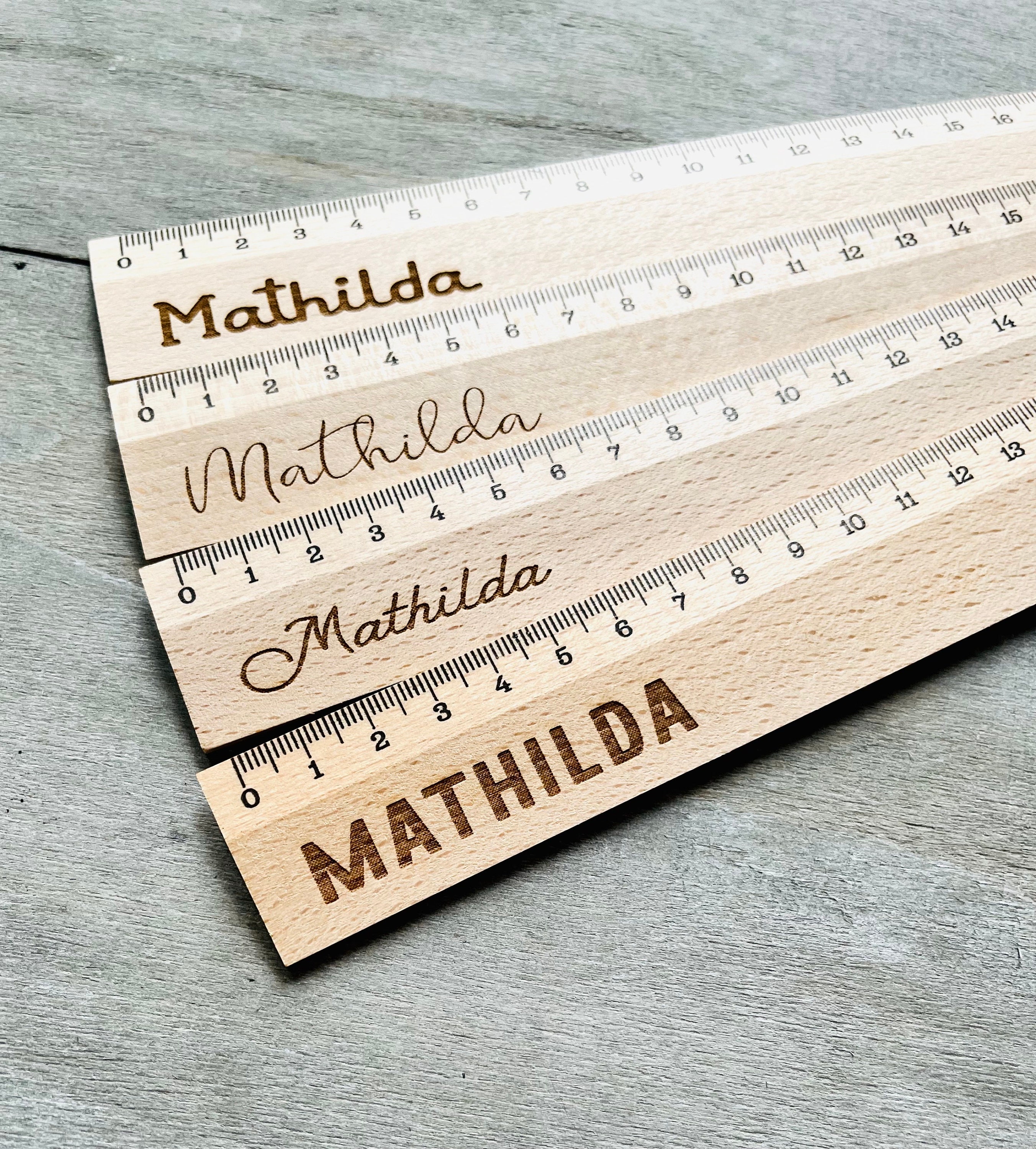 Wooden Ruler Engraved Personalized With Font of Your Choice - Etsy