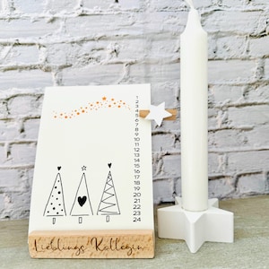 Calendrier de l'Avent - Calendrier de l'Avent à emporter - 24 jours - Calendrier de l'Avent cadeau personnalisé - poser une carte postale - Bureau de l'Avent