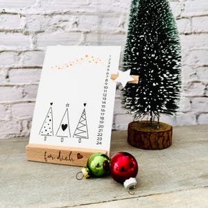 Calendrier de l'Avent - Calendrier de l'Avent à emporter - 24 jours - Calendrier de l'Avent cadeau personnalisé - poser une carte postale - Bureau de l'Avent