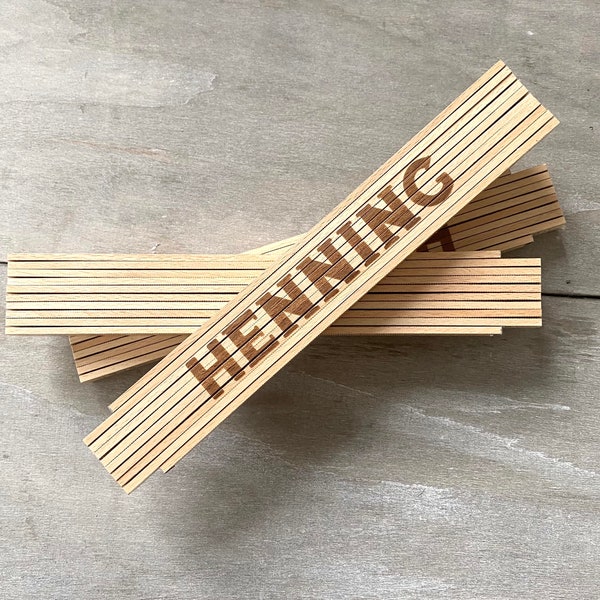 Folding Rule With Name Engraving Etsy