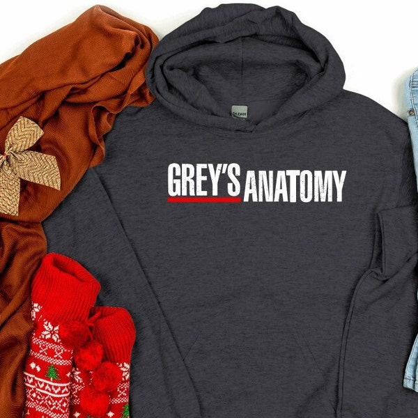 Women’s Hoodie, Greys Hoodie, Hooded Sweatshirt, Hoodie Pullover, Greys Anatomy Inspired, Meredith Grey, Medical Drama Tv,Greys Anatomy Gift