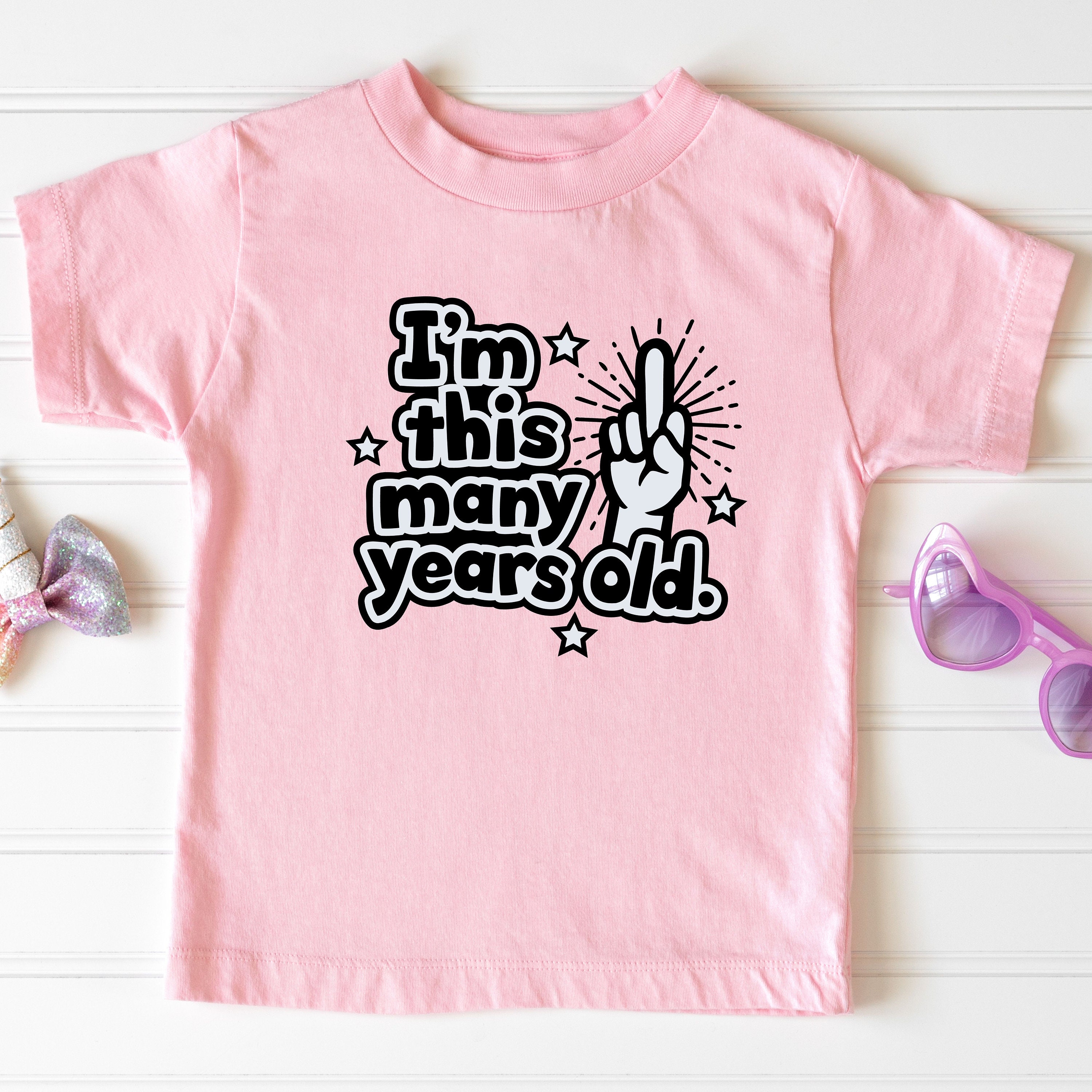 Funny 3rd Birthday I'm This Many Years T-Shirt 3 Year Old