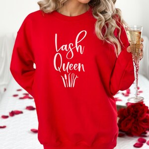Lash Queen Sweatshirt for Estheticians, Gift for Esthetician, Lash Tech Sweater Gift for Lash Tech, Gift for Lash Tech Grad, Lash Artist