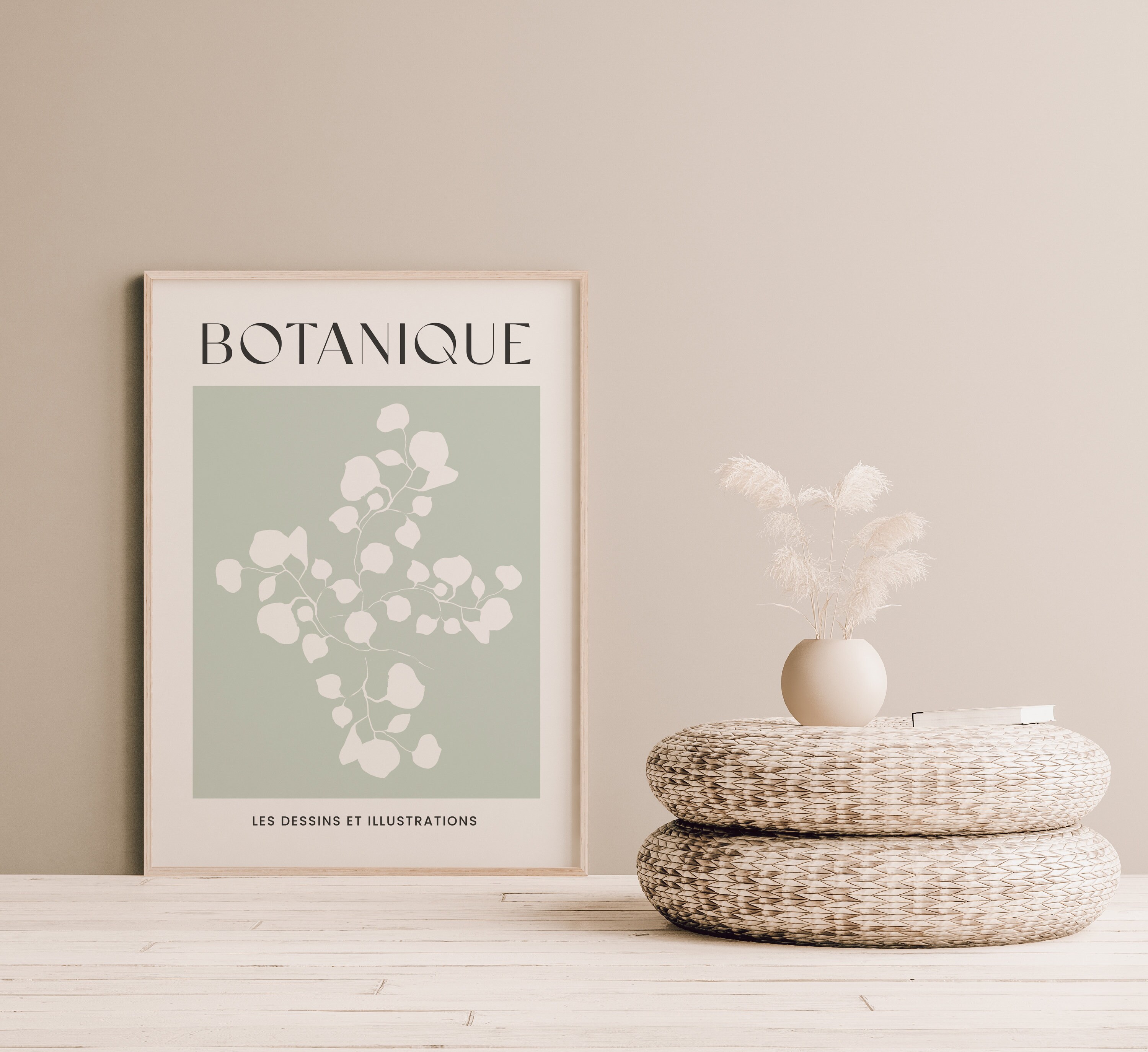 Mint Green Wall Art Mint Green Botanical Print Abstract Etsy