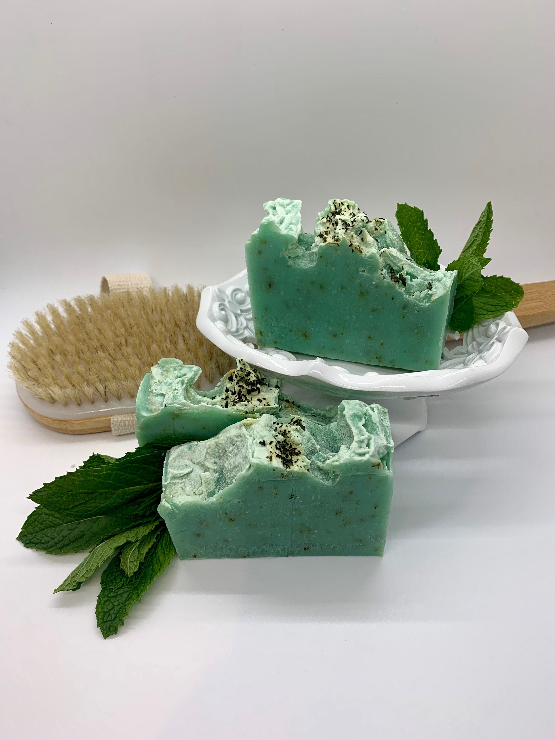 Spearmint Eucalyptus Soap Bar Homemade Soap Artisan Soap Etsy