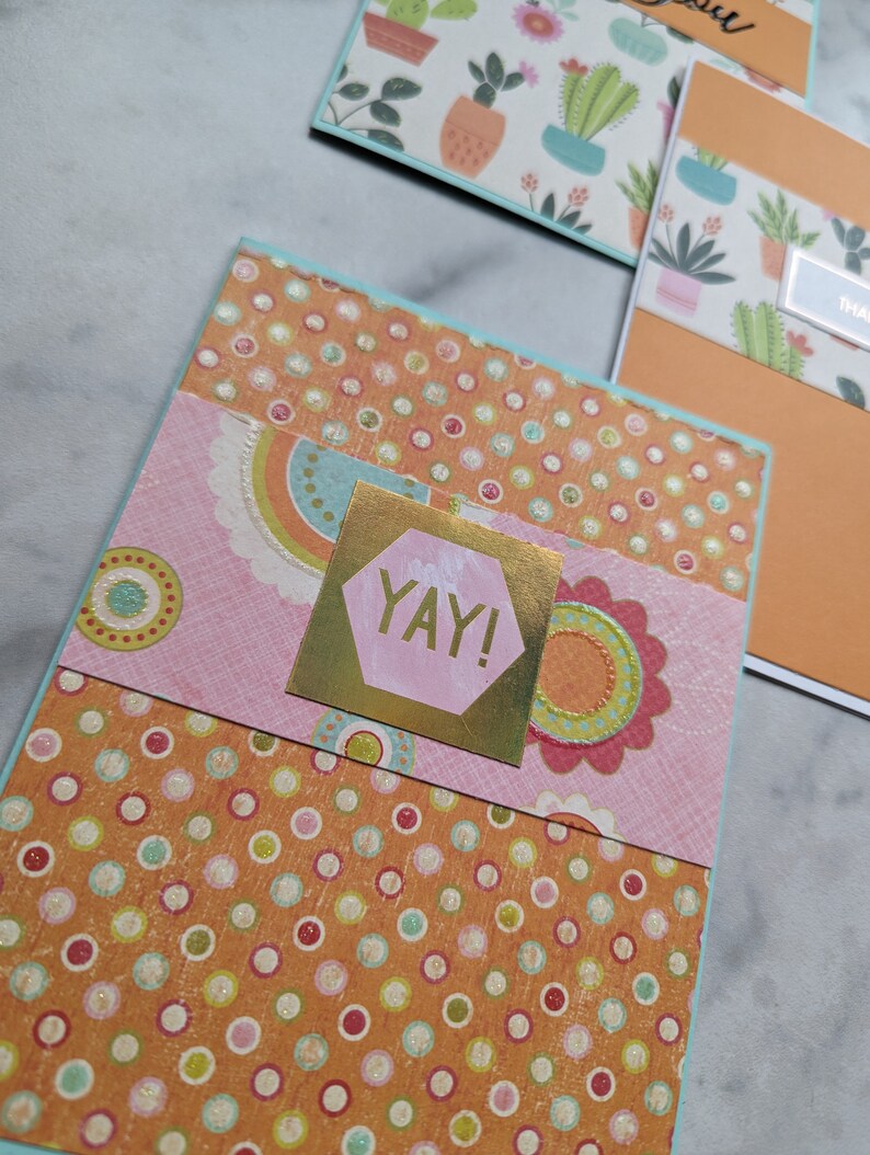 Handmade Card Set. Thank You/misc. Set. one Birthday One Etsy