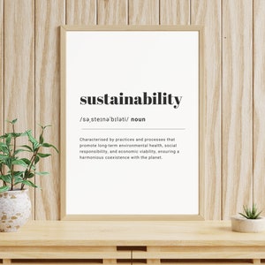 Nachhaltigkeit Wand Kunst Druck - Definition Wand Druck - Definition Druck Haus - Definition Haus - Digitaler Sofort Druck
