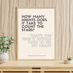 Infinity DIGITAL definition print, One Direction print, Directioner decor,  gift, boho print, typography, lyric print