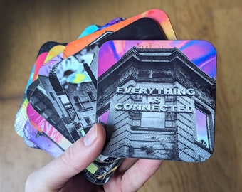 COASTERS | Manchester Coaster Set Mix And Match Any 4 Coasters Psychedelic Coasters Manchester Coasters MCR Coasters After The Rain MCR