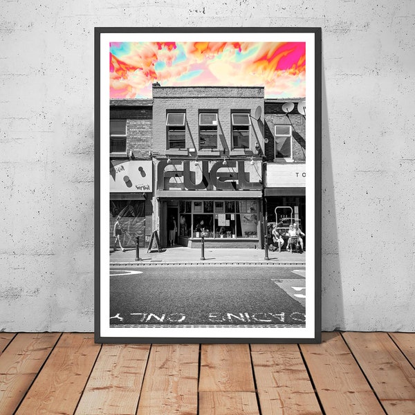 Fuel Cafe Bar Print Fuel Withington Augmented Reality Art Manchester Photography AR Art Artivive Animated Artwork After The Rain MCR