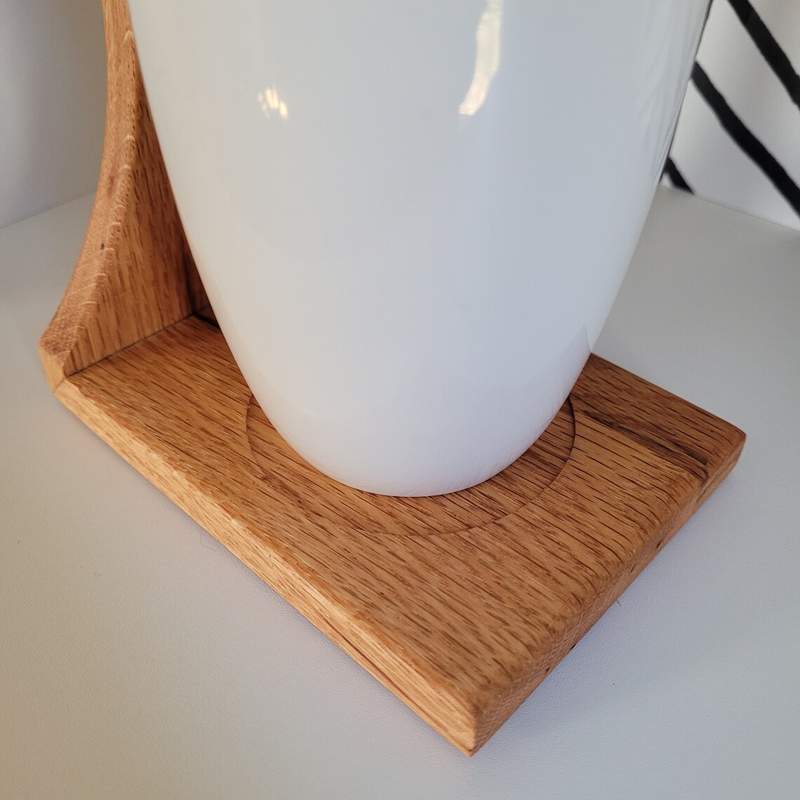 Hand made coffee drip wood stand with reusable filter. Etsy
