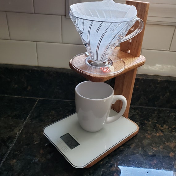 Adjustable Height Pour Over Coffee Dripper Stand. Costume Base