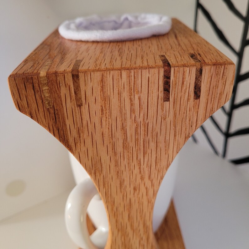 Hand made coffee drip wood stand with reusable filter. Etsy