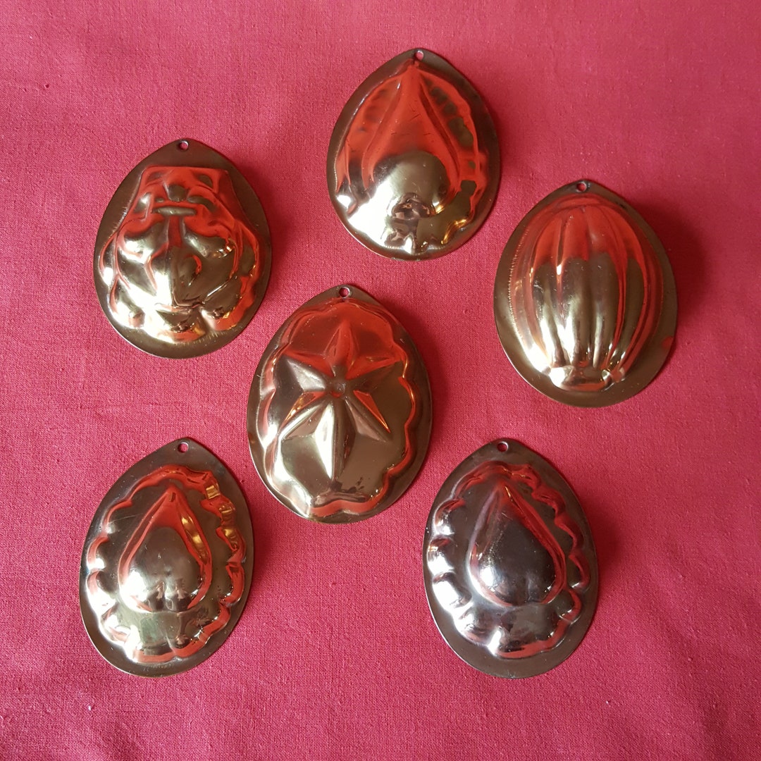 Set of 6 Vintage Copper Baking Molds. Made With Holes for Etsy