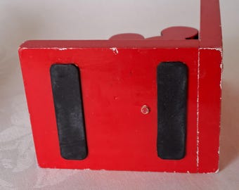 ミッキーマウスの木製ブックエンド2個セット。木製で塗装済み。1960