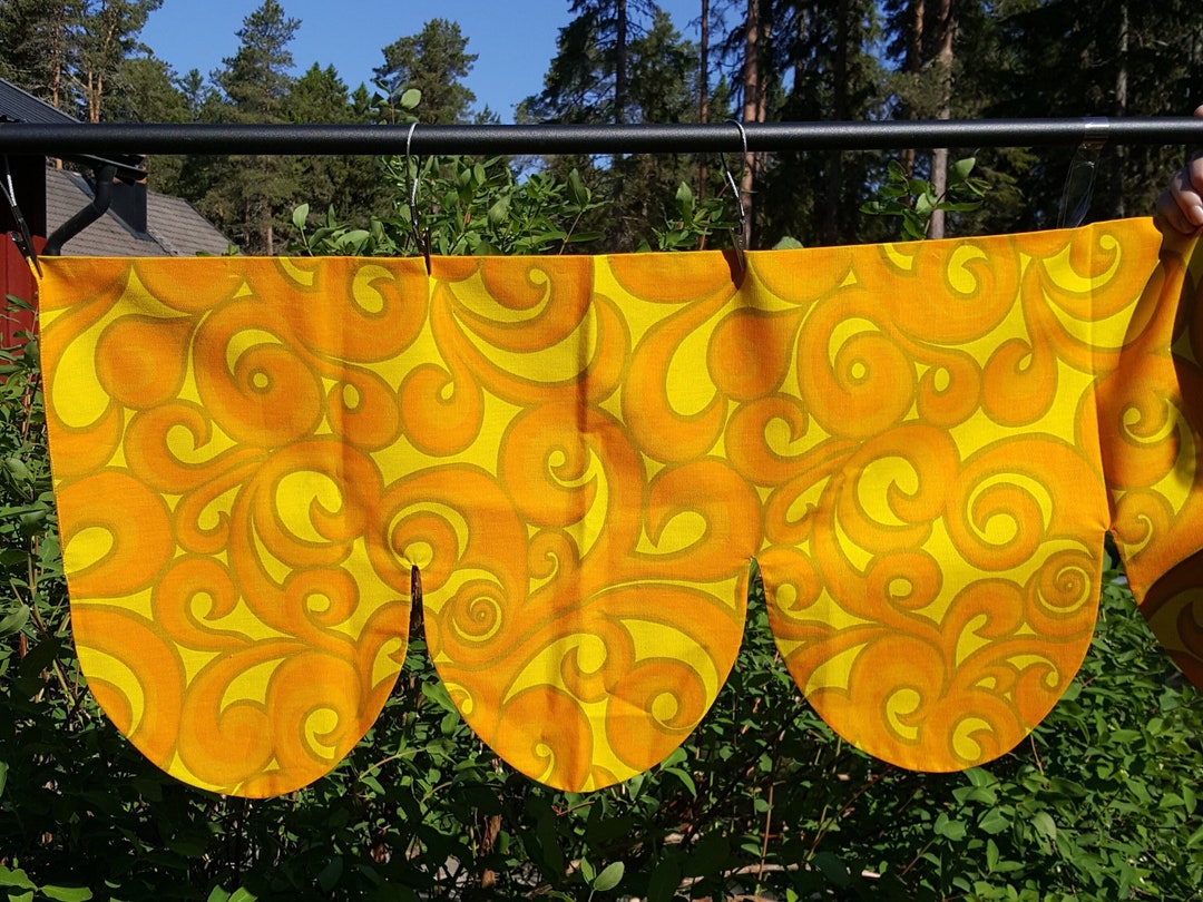 2 Vintage Curtain Coats. 100 Cotton From the 1970's. Wonderful Colour